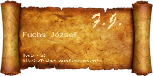 Fuchs József névjegykártya